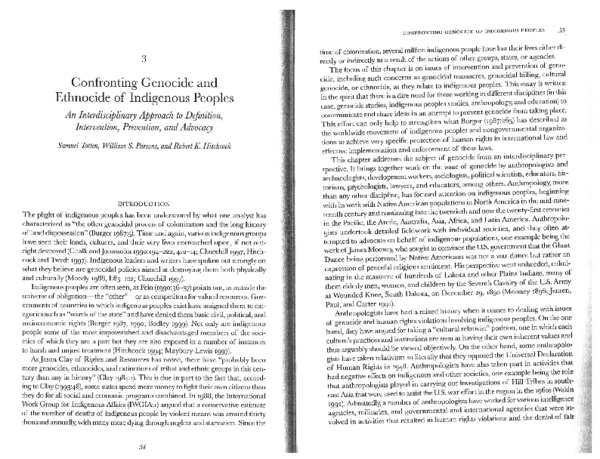 (PDF) Confronting Genocide and Ethnocide of Indigenous Peoples