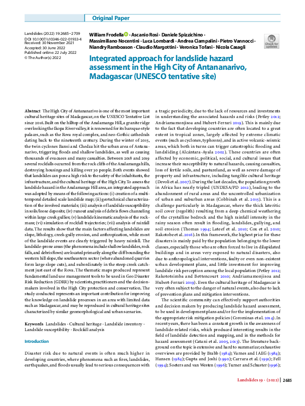 (PDF) Integrated approach for landslide hazard assessment in the High ...
