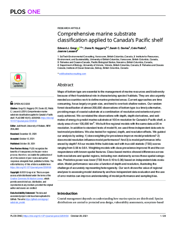(PDF) Comprehensive marine substrate classification applied to Canada’s ...