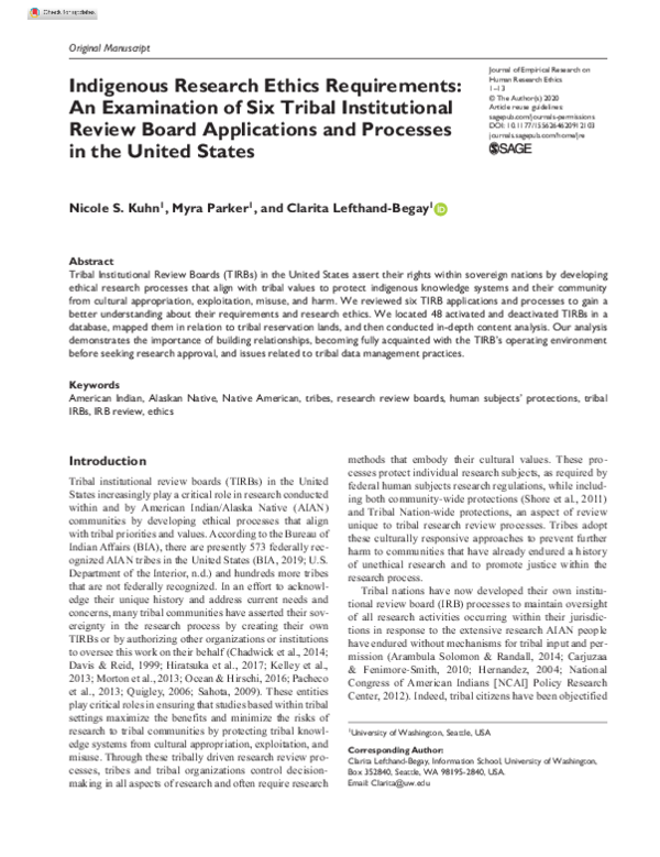 Native American Tribal Research Protocols: Ethical Guidelines for Studying Indigenous Communities