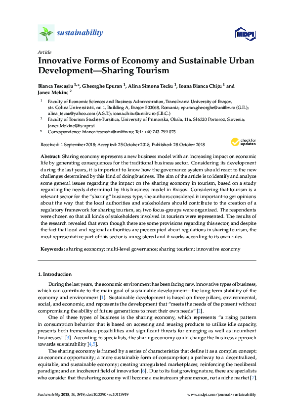 (PDF) Innovative Forms of Economy and Sustainable Urban Development ...