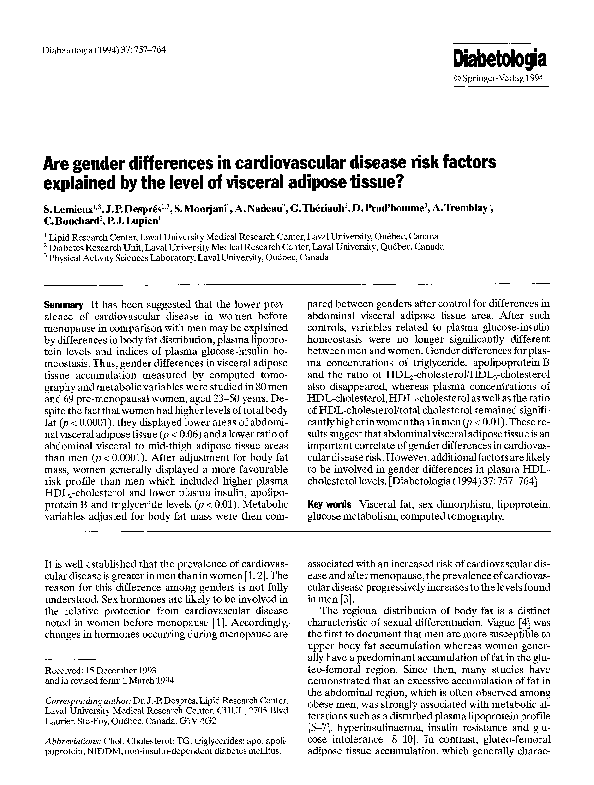 (PDF) Are gender differences in cardiovascular disease risk factors ...