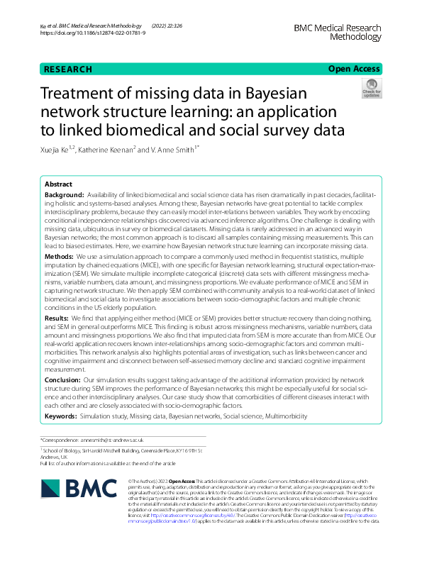 (PDF) Treatment of missing data in Bayesian network structure learning ...