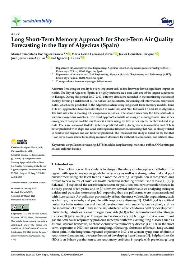 (PDF) Long Short-Term Memory Approach for Short-Term Air Quality ...