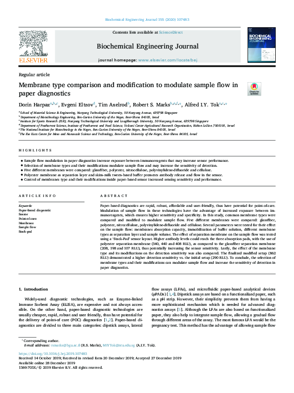 (PDF) Membrane type comparison and modification to modulate sample flow ...