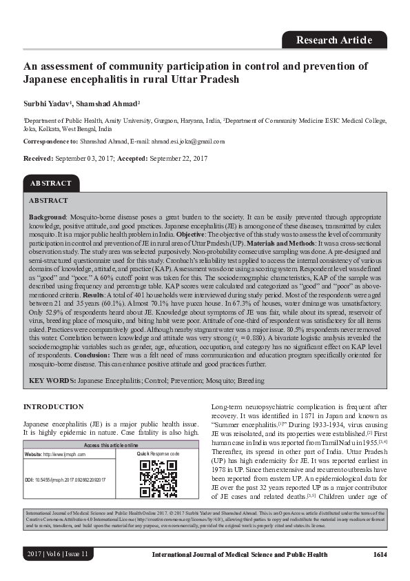 (PDF) An assessment of community participation in control and ...