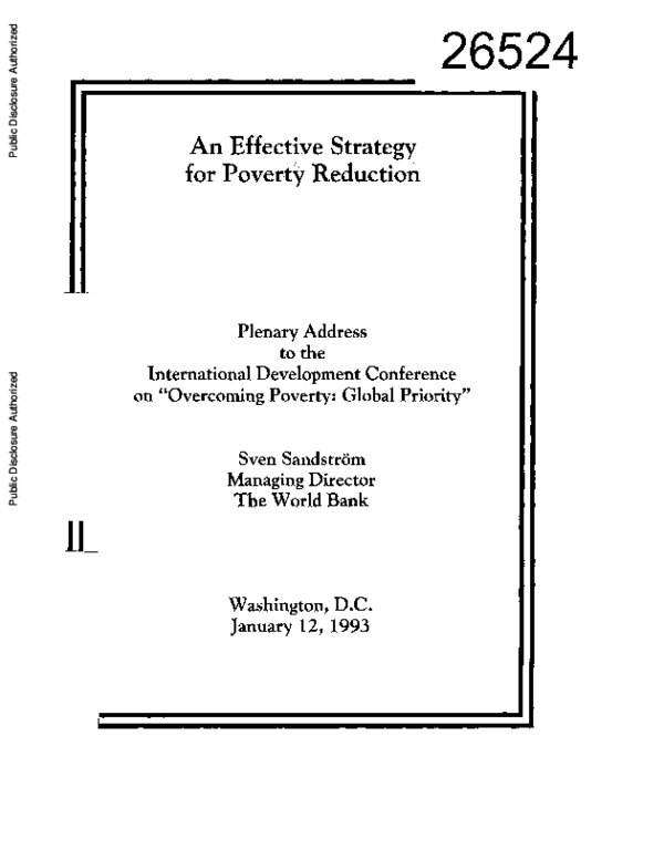 (PDF) An effective strategy for poverty reduction