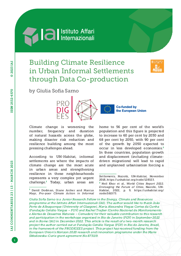 (PDF) Building Climate Resilience in Urban Informal Settlements through ...