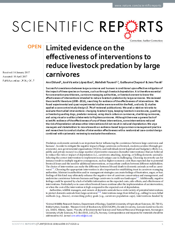 (PDF) Limited evidence on the effectiveness of interventions to reduce ...