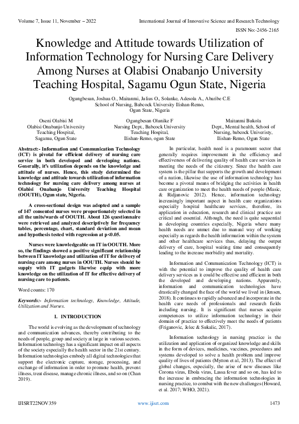 (PDF) Knowledge and Attitude towards Utilization of Information ...