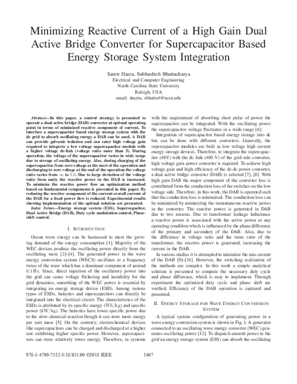 (PDF) Minimizing Reactive Current of a High Gain Dual Active Bridge ...