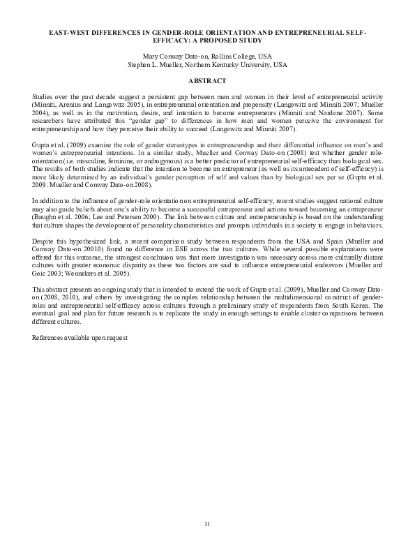 (PDF) East-West Differences in Gender-Role Orientation and ...