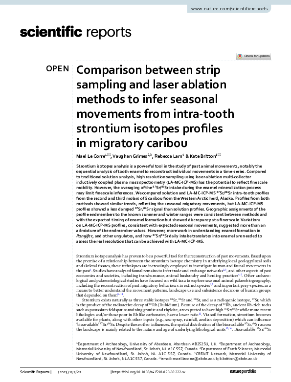 (PDF) Comparison between strip sampling and laser ablation methods to ...