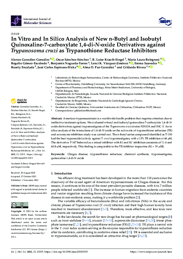 (PDF) In Vitro and In Silico Analysis of New n-Butyl and Isobutyl ...