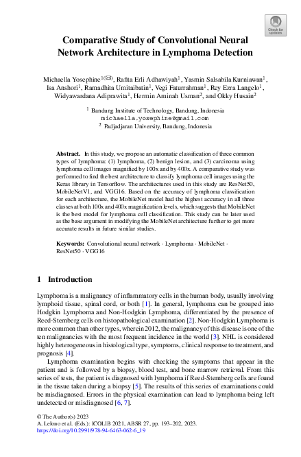 (PDF) Comparative Study of Convolutional Neural Network Architecture in ...