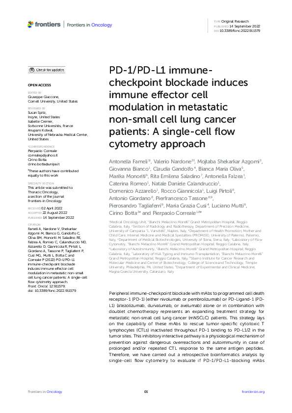 (PDF) PD-1/PD-L1 immune-checkpoint blockade induces immune effector ...