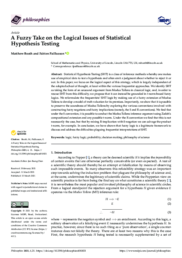 A Fuzzy Take on the Logical Issues of Statistical Hypothesis Testing