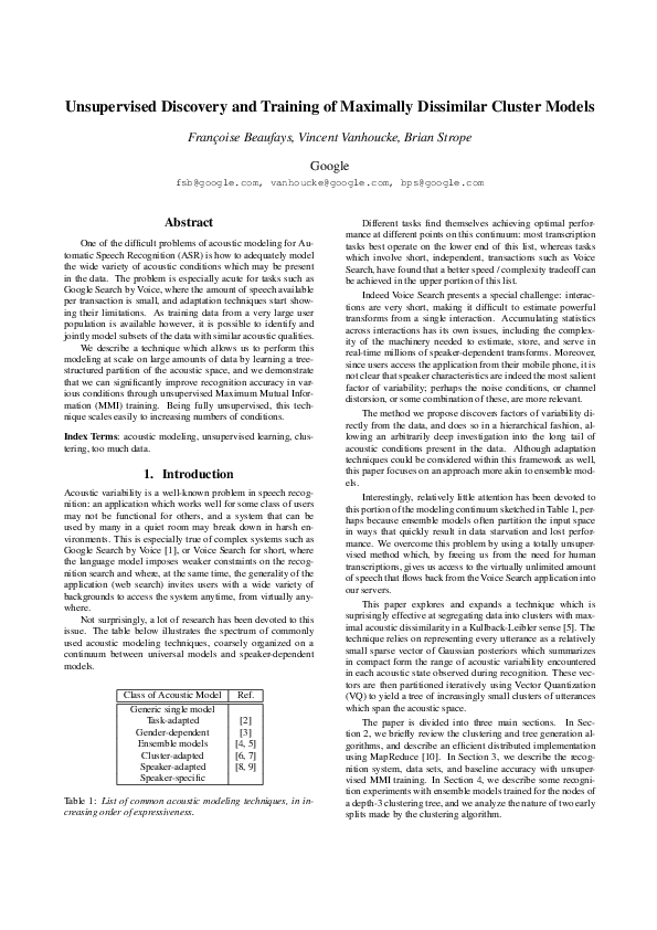 (PDF) Unsupervised discovery and training of maximally dissimilar ...