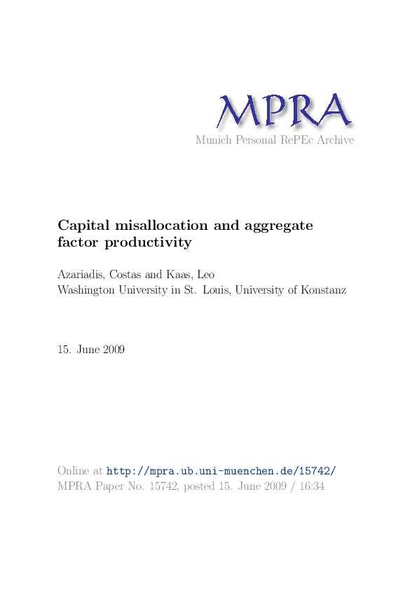 (PDF) 2014), “Capital misallocation and aggregate factor productivity ...
