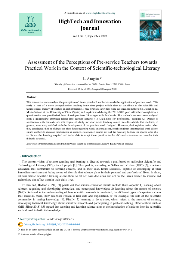 (PDF) Assessment of the Perceptions of Pre-service Teachers towards ...