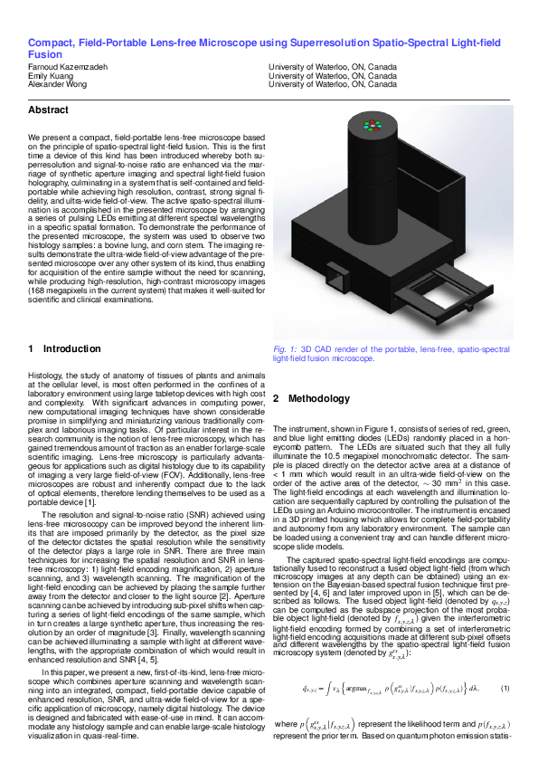 (PDF) Compact, Field-Portable Lens-free Microscope using ...