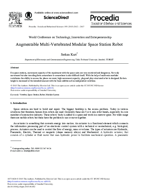 (PDF) Augmentable Multi-Vertebrated Modular Space Station Robot