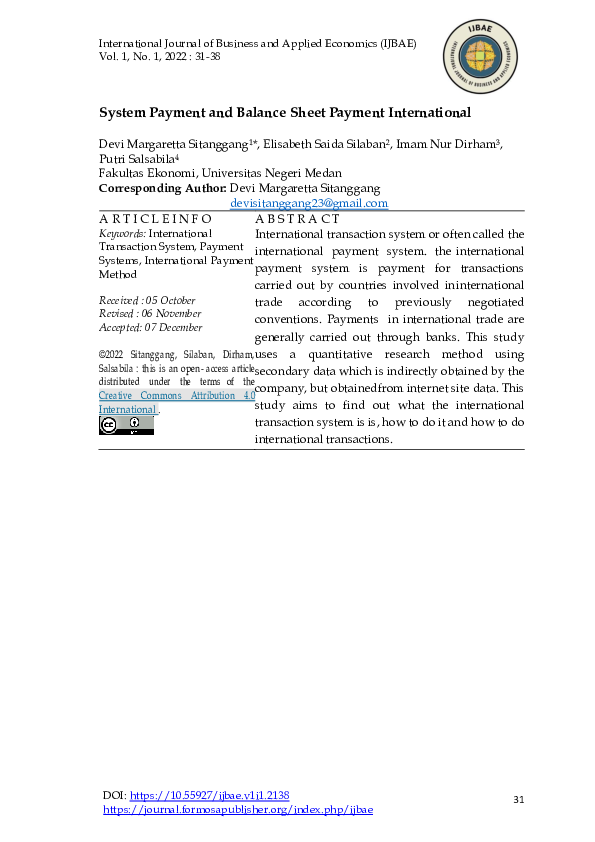 (PDF) International Payment System Overview