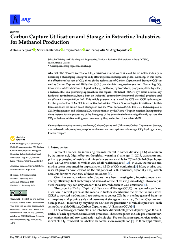 (PDF) Carbon Capture Utilisation and Storage in Extractive Industries ...