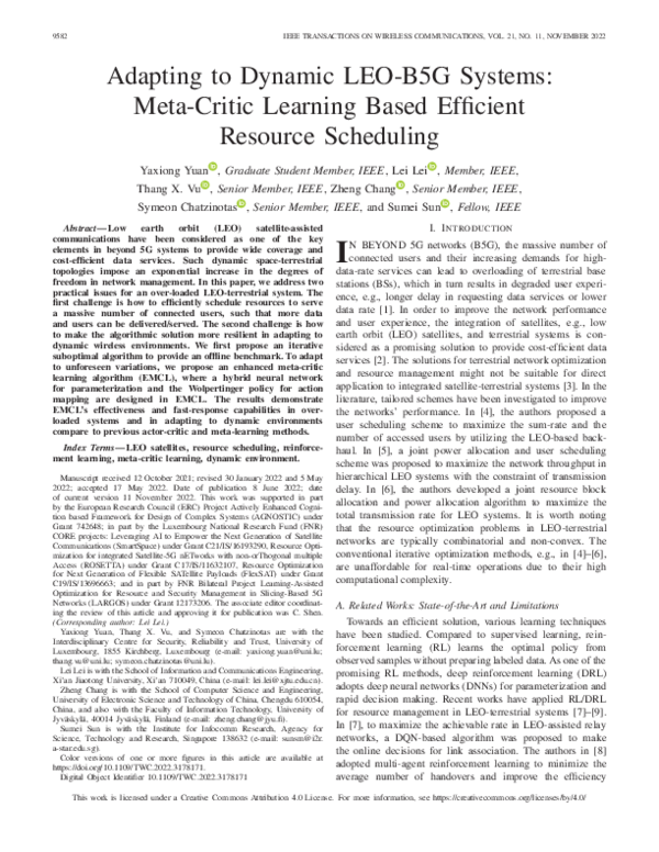 (PDF) Adapting to Dynamic LEO-B5G Systems: Meta-Critic Learning Based ...