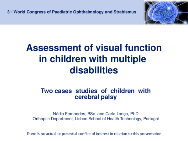 (PDF) Assessment of visual function in children with multiple ...