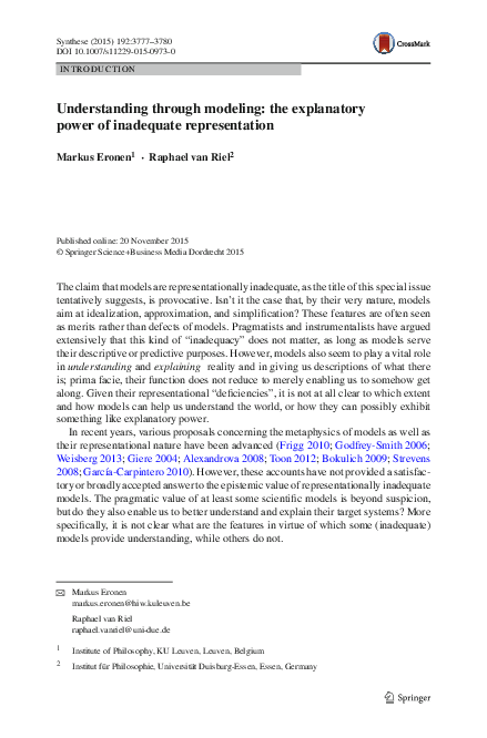 (PDF) Understanding through modeling: the explanatory power of ...