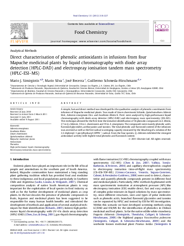 (PDF) Direct characterisation of phenolic antioxidants in infusions ...