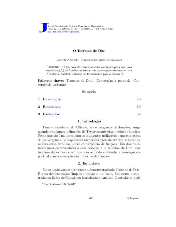 (PDF) O Teorema de Dini Doherty Andrade Academia.edu — free download