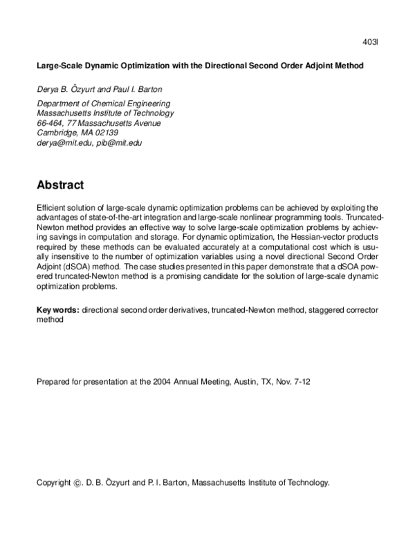 (PDF) Large-Scale Dynamic Optimization with the Directional Second ...