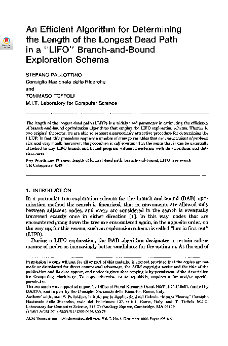 (PDF) An Efficient Algorithm for Determining the Length of the Longest ...