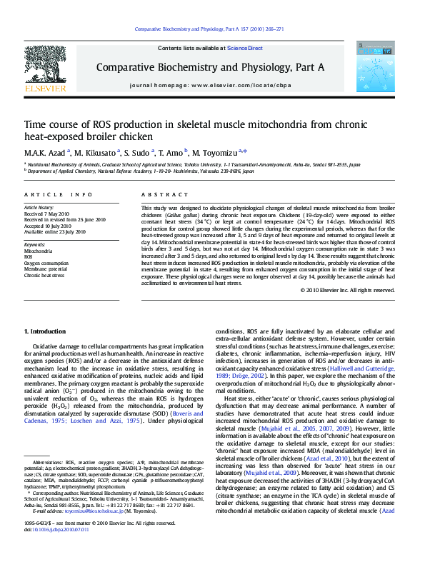 (PDF) Time course of ROS production in skeletal muscle mitochondria ...