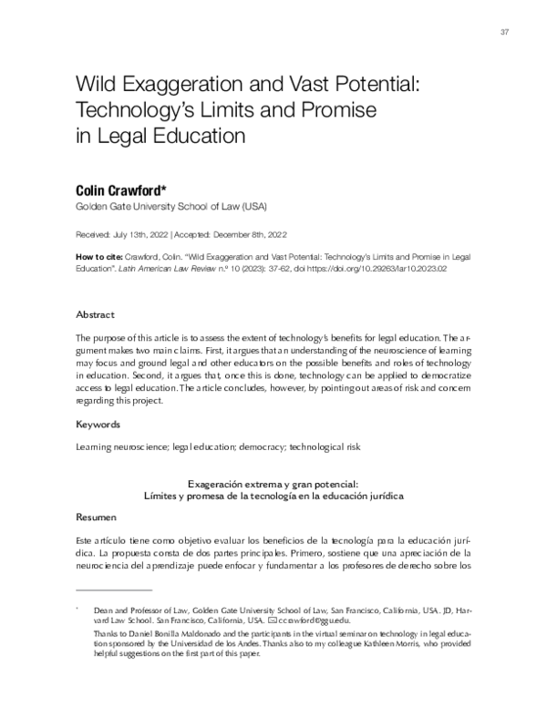 (PDF) Wild Exaggeration and Vast Potential: Technology’s Limits and ...