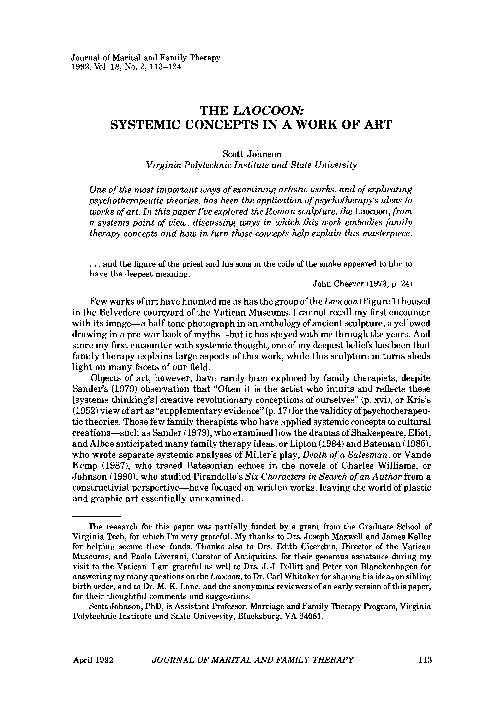 (PDF) The Laocoon: Systemic Concepts in a Work of Art