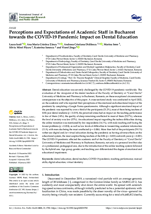 (PDF) Perceptions and Expectations of Academic Staff in Bucharest ...
