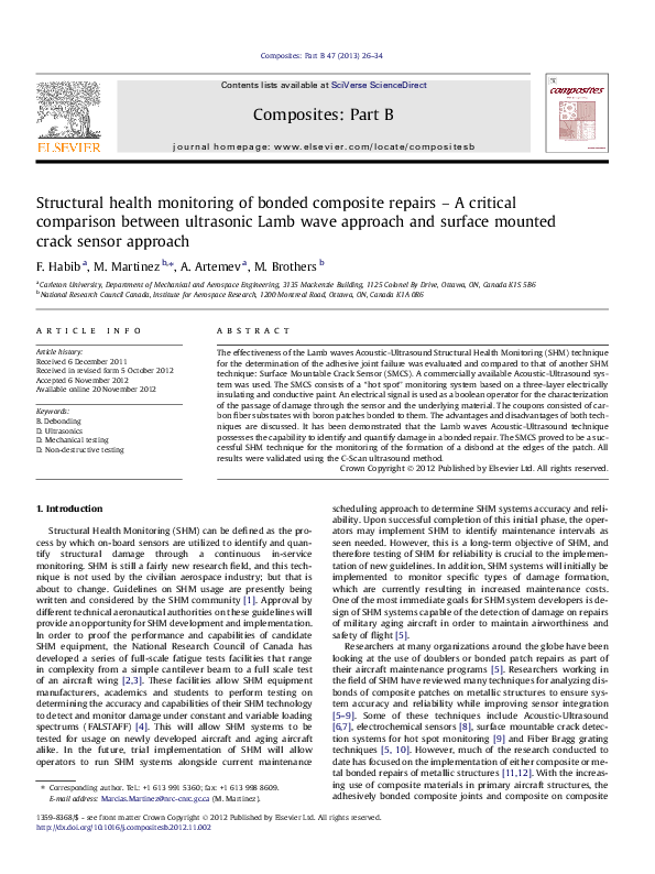 (PDF) Structural health monitoring of bonded composite repairs – A ...