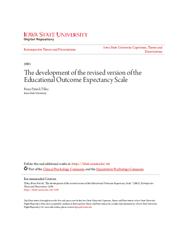 (PDF) The development of the revised version of the Educational