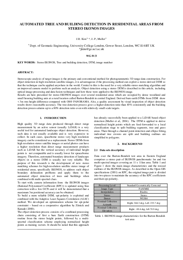 (PDF) Automated Tree and Building Detection in Residential Areas from ...