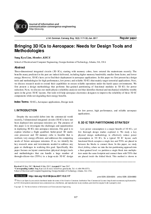 (PDF) Bringing 3D ICs to Aerospace: Needs for Design Tools and ...
