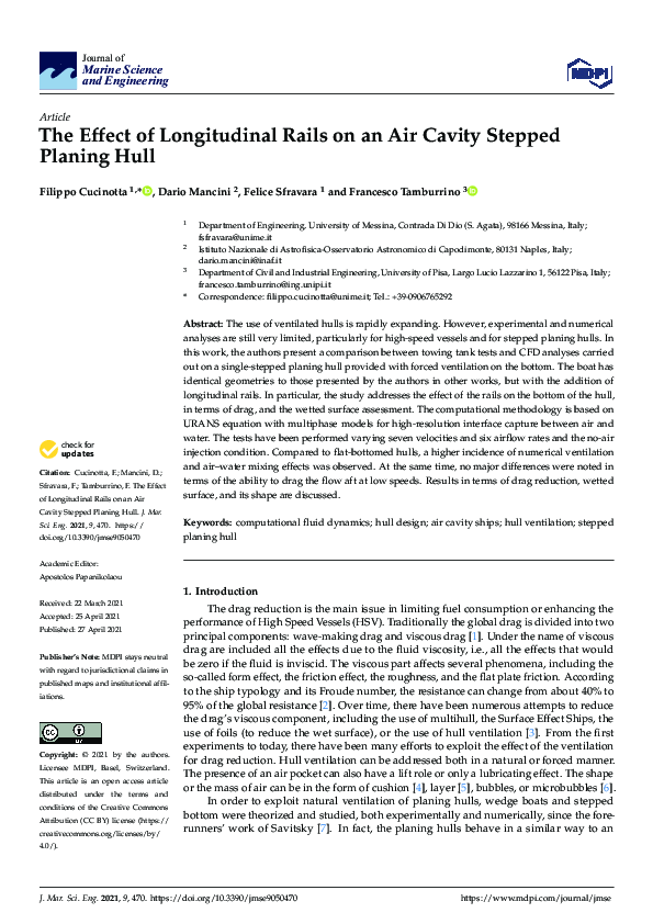 (PDF) The Effect of Longitudinal Rails on an Air Cavity Stepped Planing ...
