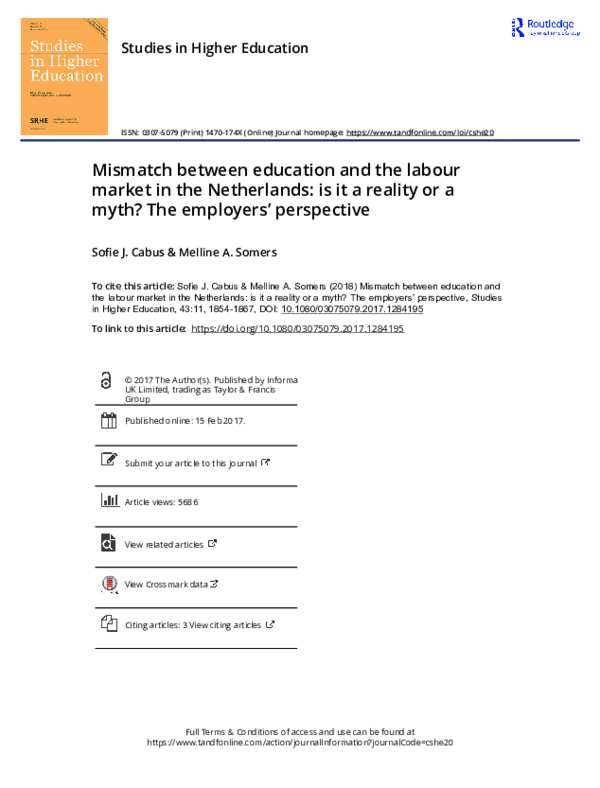 (PDF) Mismatch between education and the labour market in the ...