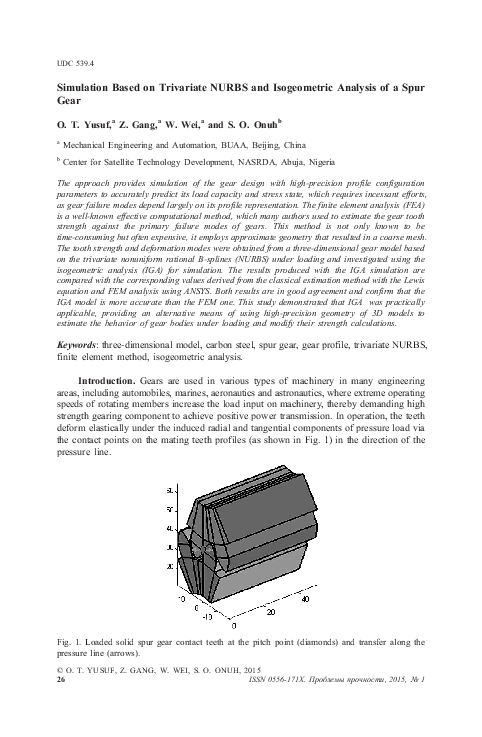 (PDF) Simulation Based on Trivariate Nurbs and Isogeometric Analysis of ...