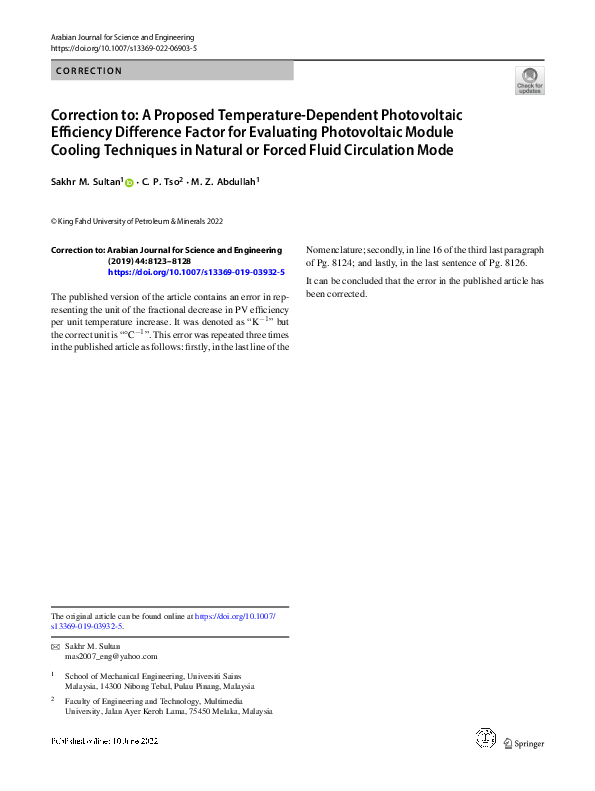PDF) Correction to: A Proposed Temperature-Dependent Photovoltaic 