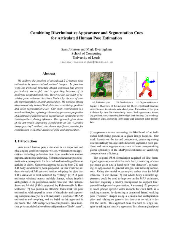 (PDF) Combining discriminative appearance and segmentation cues for ...