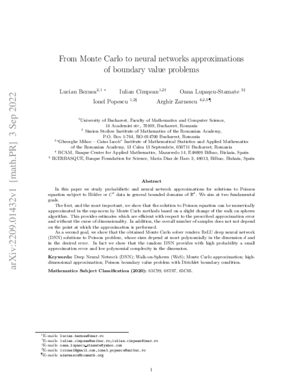 (PDF) From Monte Carlo to neural networks approximations of boundary ...