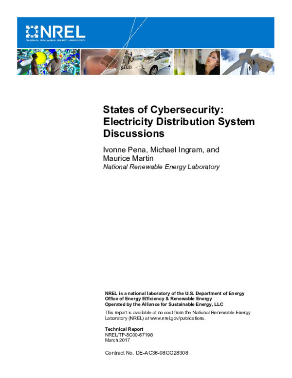(PDF) States of Cybersecurity: Electricity Distribution System Discussions